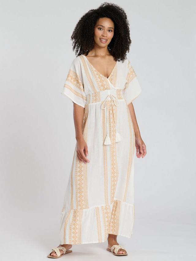 Жаккардовое платье макси с запахом South Beach, Gold
Жаккардовое платье макси с запахом South Beach, Gold