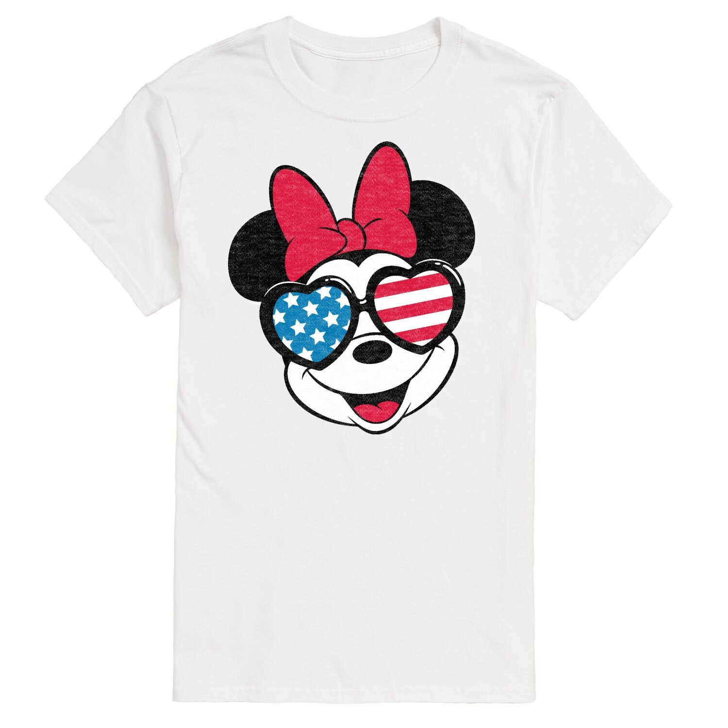 Мужские солнцезащитные очки в форме сердца с изображением американского флага Disney's Minnie Mouse и футболка с рисунком
Мужские солнцезащитные очки в форме сердца с изображением американского флага Disney's Minnie Mouse и футболка с рисунком