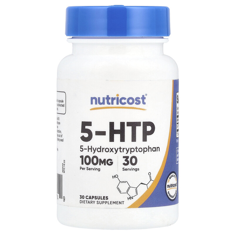 Nutricost, 5-HTP, 100 мг, 30 капсул
Nutricost, 5-HTP, 100 мг, 30 капсул