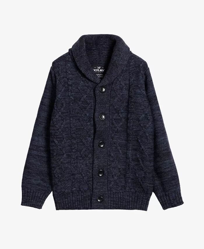 Кардиган-шаль для мальчиков с косами XRAY, синий
Кардиган-шаль для мальчиков с косами XRAY, синий