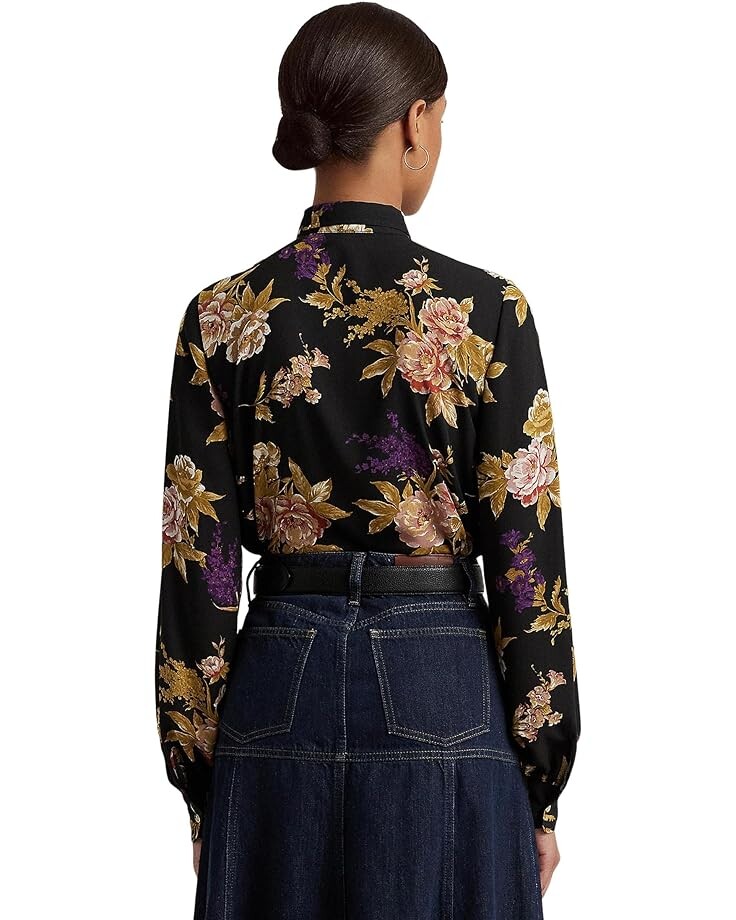Рубашка LAUREN Ralph Lauren Floral Ruffle-Trim Georgette Shirt, цвет Black/Tan/Multi
Рубашка LAUREN Ralph Lauren Floral Ruffle-Trim Georgette Shirt, цвет Black/Tan/Multi