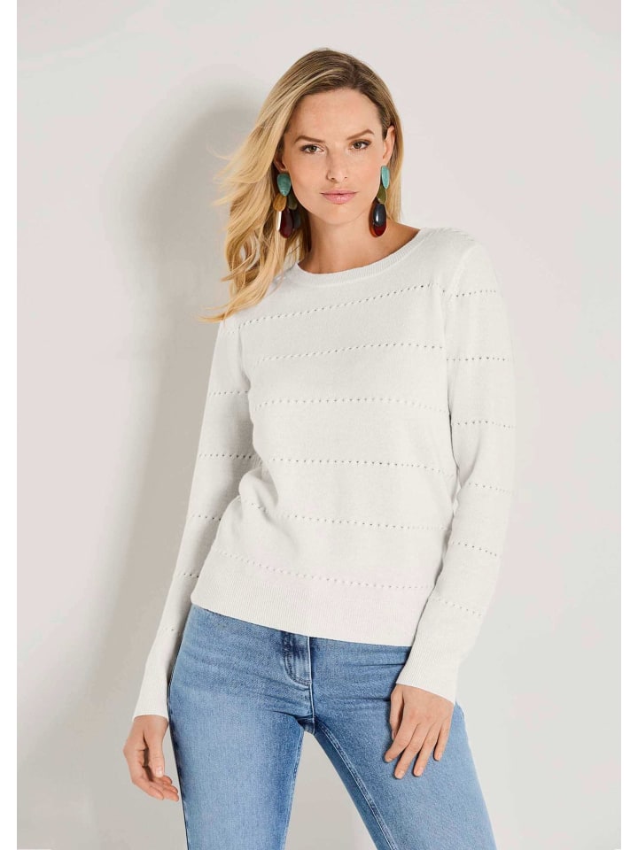 MADELEINE Роскошный кашемировый свитер с ажурным узором кремового цвета
MADELEINE Роскошный кашемировый свитер с ажурным узором кремового цвета