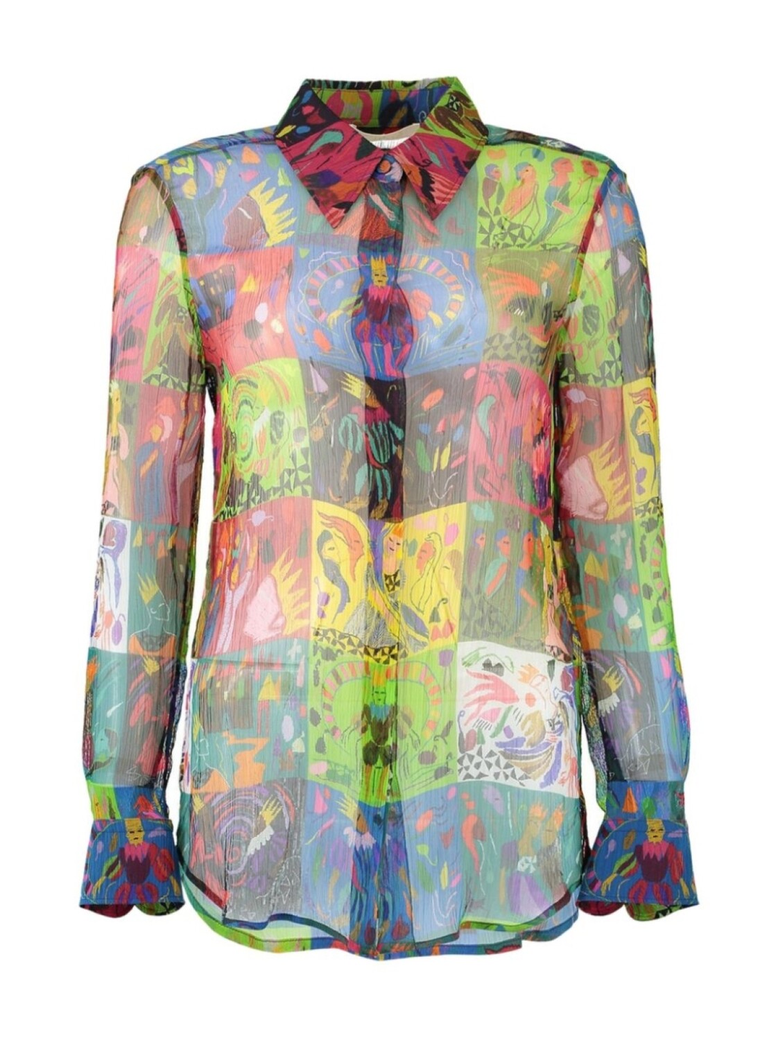 Полупрозрачная рубашка с графичным принтом Chloé, зеленый
Полупрозрачная рубашка с графичным принтом Chloé, зеленый