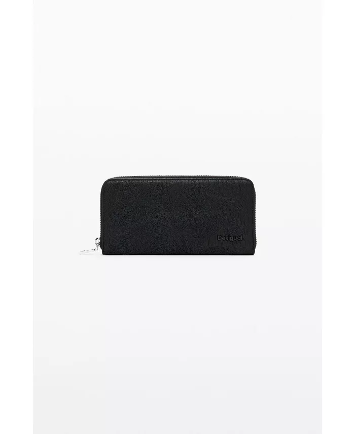 Женский большой кошелек с вышитыми цветами Desigual, черный
Женский большой кошелек с вышитыми цветами Desigual, черный