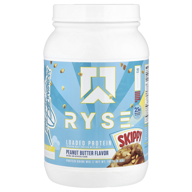 RYSE, Loaded Protein, сывороточный протеин премиального качества с MCT, арахисовая паста Skippy, 1077 г (2,4 фунта)
RYSE, Loaded Protein, сывороточный протеин премиального качества с MCT, арахисовая паста Skippy, 1077 г (2,4 фунта)