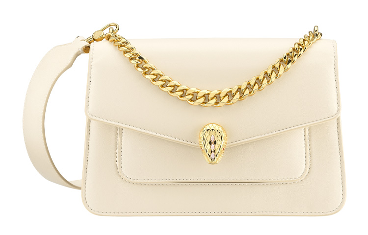 BVLGARI Женская белая сумка через плечо среднего размера из овчины
BVLGARI Женская белая сумка через плечо среднего размера из овчины