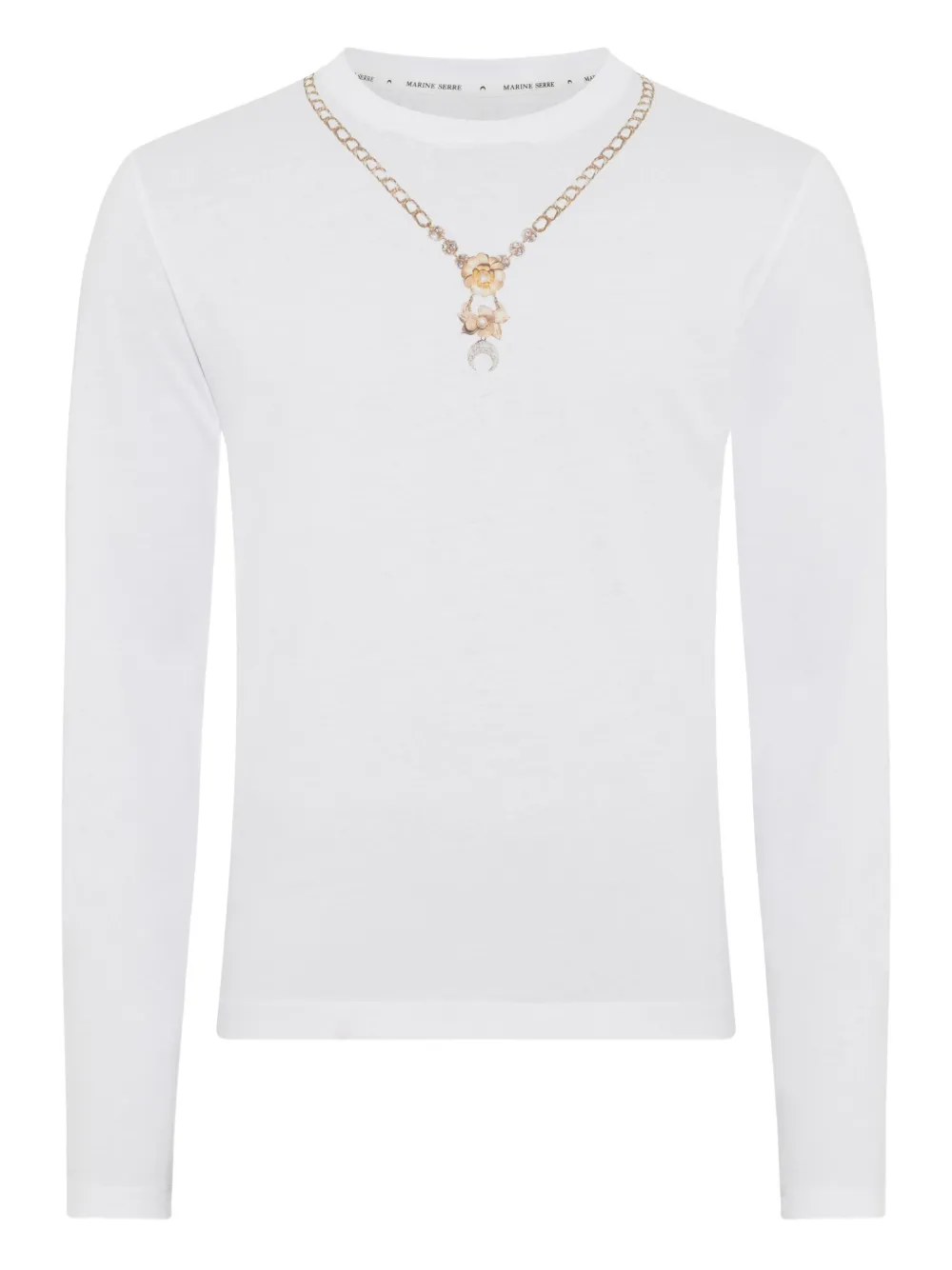 Лонгслив с принтом в виде ожерелья Marine Serre, белый
Лонгслив с принтом в виде ожерелья Marine Serre, белый