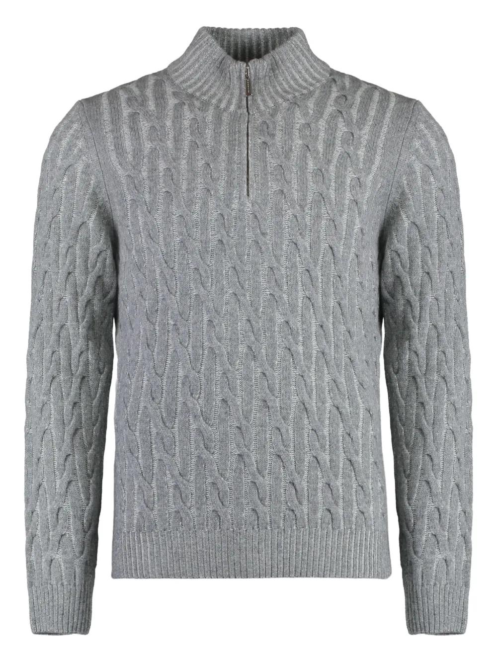 Свитер косой вязки с застежкой-молнией на половину длины Moorer, серый
Свитер косой вязки с застежкой-молнией на половину длины Moorer, серый