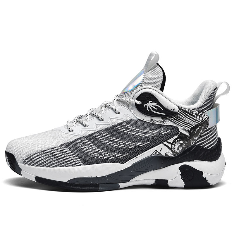 MUSNODO Амортизирующие нескользящие износостойкие дышащие баскетбольные кроссовки с высоким голенищем и возвратом энергии мужские бело-черные, цвет White Black 
MUSNODO Амортизирующие нескользящие износостойкие дышащие баскетбольные кроссовки с высоким голенищем и возвратом энергии мужские бело-черные, цвет White Black