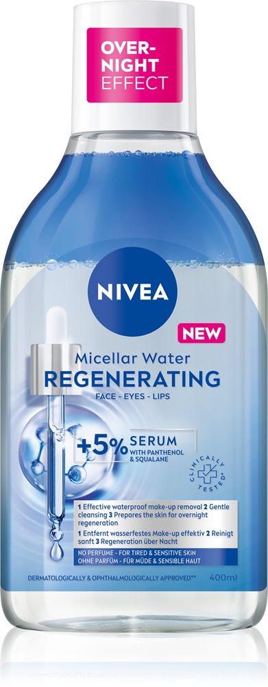 Мицеллярная восстанавливающая очищающая мицеллярная вода с регенерирующим эффектом Nivea, 400 мл
Мицеллярная восстанавливающая очищающая мицеллярная вода с регенерирующим эффектом Nivea, 400 мл
