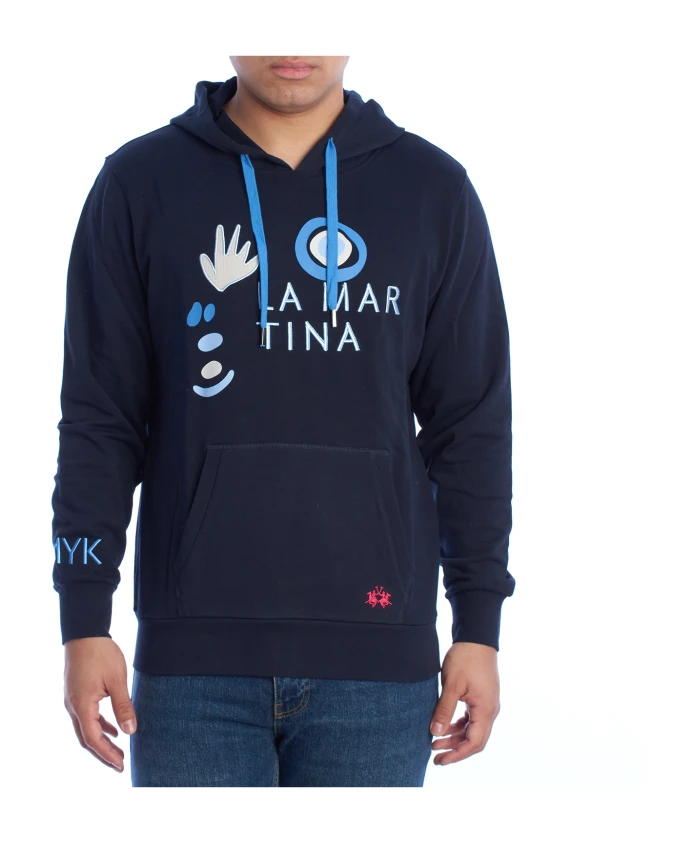 Толстовка на молнии с капюшоном и оригинальным рисунком. La Martina, синий
Толстовка на молнии с капюшоном и оригинальным рисунком. La Martina, синий