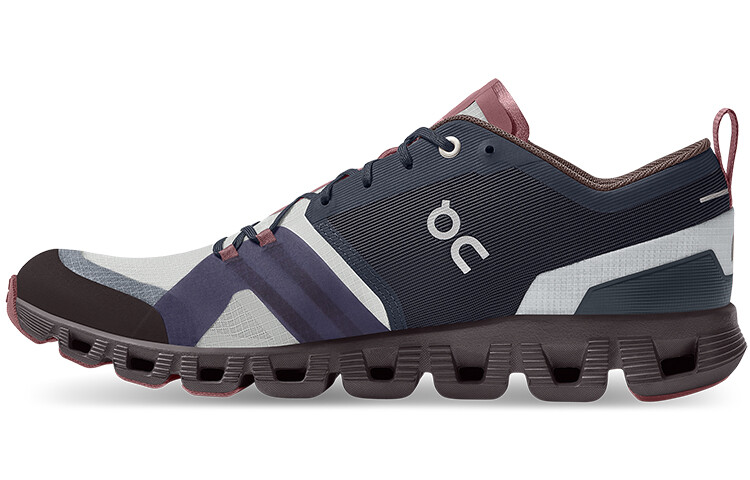 Кроссовки мужские Cloud X Shift с низким верхом чернильно-черного/вишнево-красного цвета On