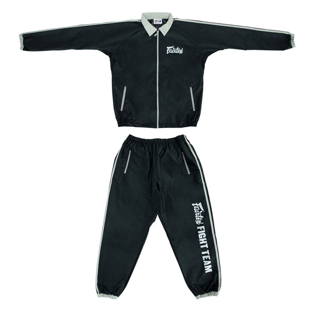Спортивный костюм Fairtex Vinyl Sweat Suit - VS4, черный/серый
Спортивный костюм Fairtex Vinyl Sweat Suit - VS4, черный/серый