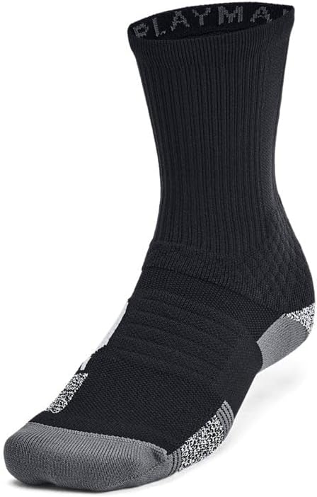 Under Armour Unisex Playmaker Team Crew Socks - носки с активируемым потом сцеплением, Black-White
Under Armour Unisex Playmaker Team Crew Socks - носки с активируемым потом сцеплением, Black-White