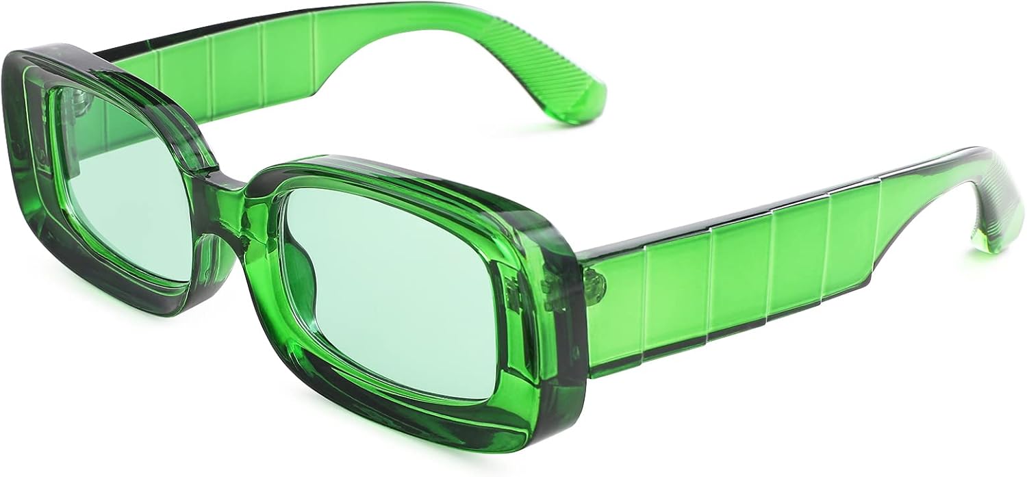Модные квадратные солнцезащитные очки в стиле Y2K для женщин и мужчин, симпатичные очки в стиле 90-х, защита от УФ-излучения UV400 Thryvox, B3 - Green Frame/Green Lens
Модные квадратные солнцезащитные очки в стиле Y2K для женщин и мужчин, симпатичные очки в стиле 90-х, защита от УФ-излучения UV400 Thryvox, B3 - Green Frame/Green Lens