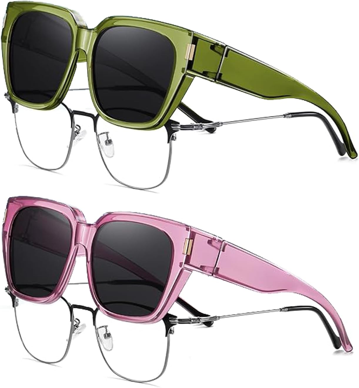 HAOLOTA Зелено-серые + Фиолетово-серые поляризованные солнцезащитные очки для женщин и мужчин, модные квадратные очки с обтекаемой формой, защита от УФ-излучения, green
HAOLOTA Зелено-серые + Фиолетово-серые поляризованные солнцезащитные очки для женщин и мужчин, модные квадратные очки с обтекаемой формой, защита от УФ-излучения, green