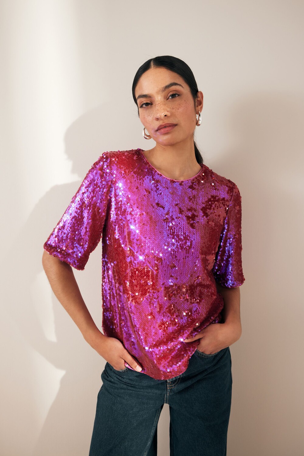 Футболка с пайетками Next, розовый
Футболка с пайетками Next, розовый