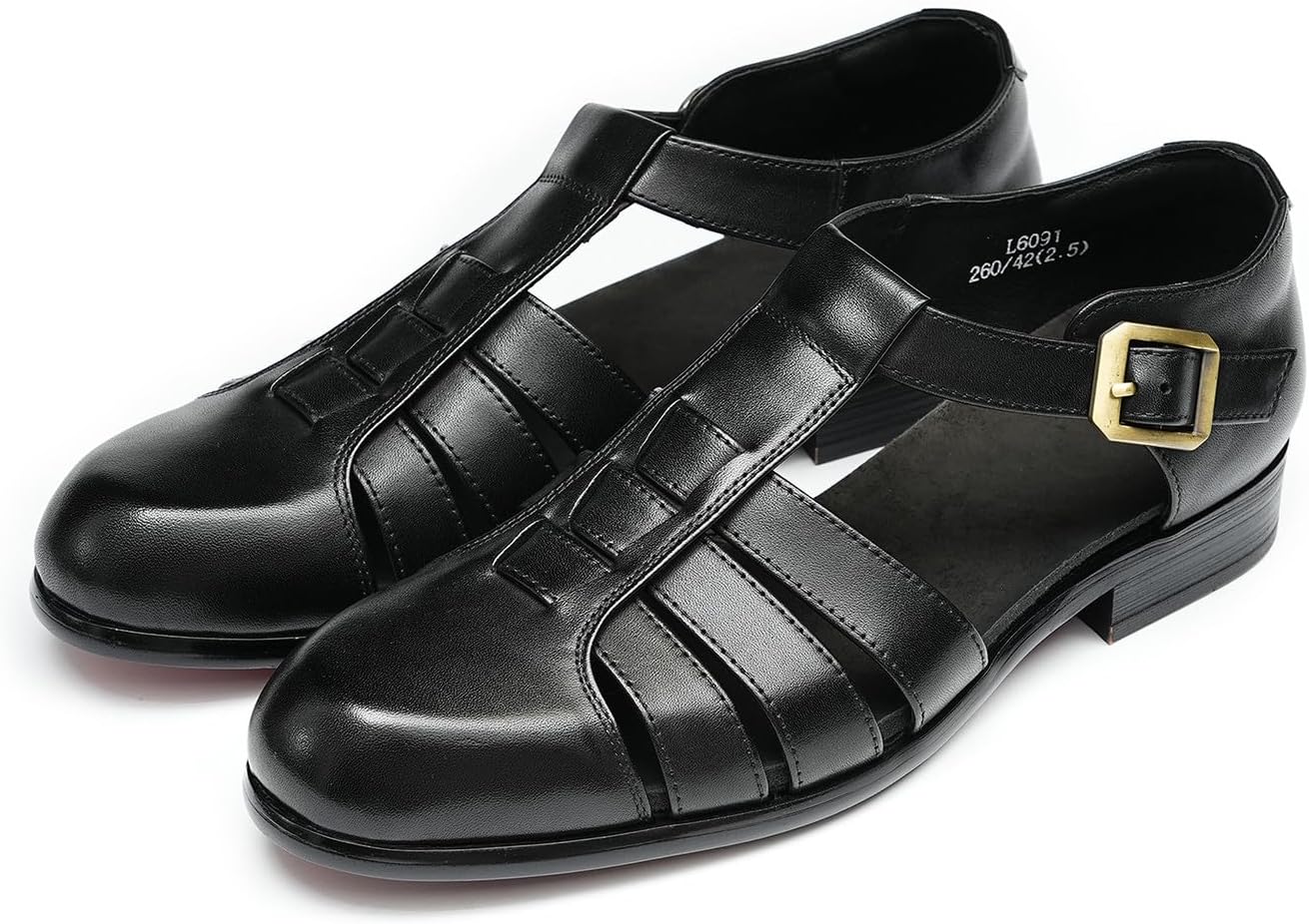 Мужские сандалии Santimon из кожи, повседневная и деловая обувь, модные дышащие туфли с пряжкой, летняя обувь, черный
Мужские сандалии Santimon из кожи, повседневная и деловая обувь, модные дышащие туфли с пряжкой, летняя обувь, черный