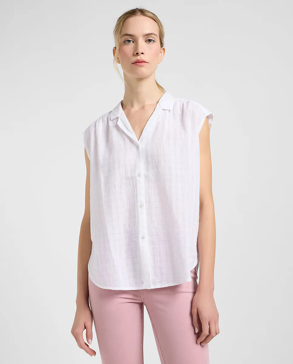 Женская блузка без рукавов из фактурной ткани Lee, белый
Женская блузка без рукавов из фактурной ткани Lee, белый