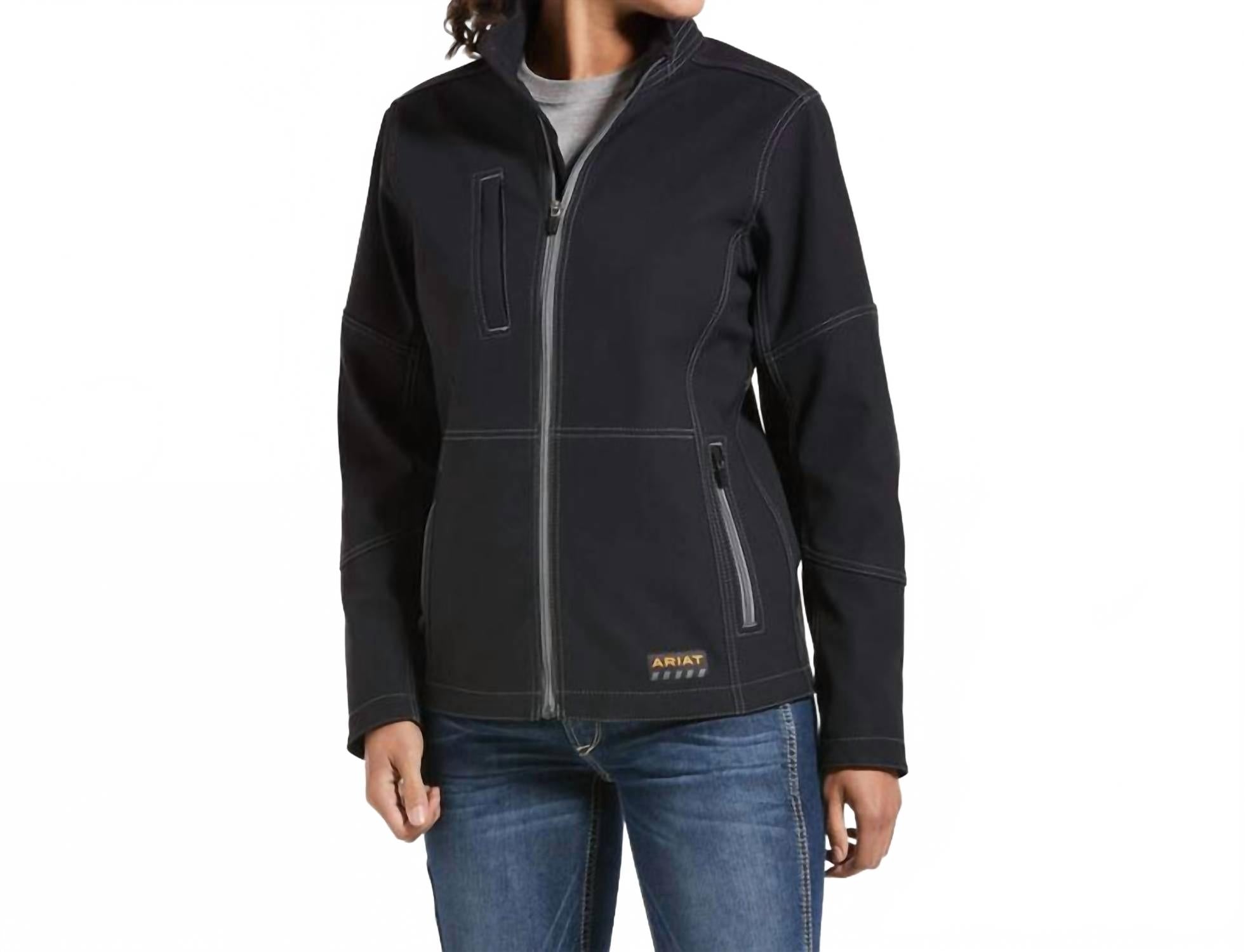 Женская мягкая ветровка Rebar Stretch Canvas в черном цвете ARIAT 
Женская мягкая ветровка Rebar Stretch Canvas в черном цвете ARIAT