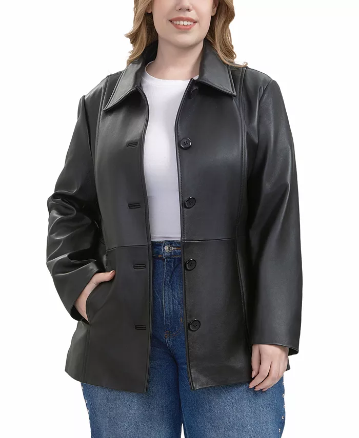 Кожаное пальто Dana больших размеров BGSD, черный
Кожаное пальто Dana больших размеров BGSD, черный