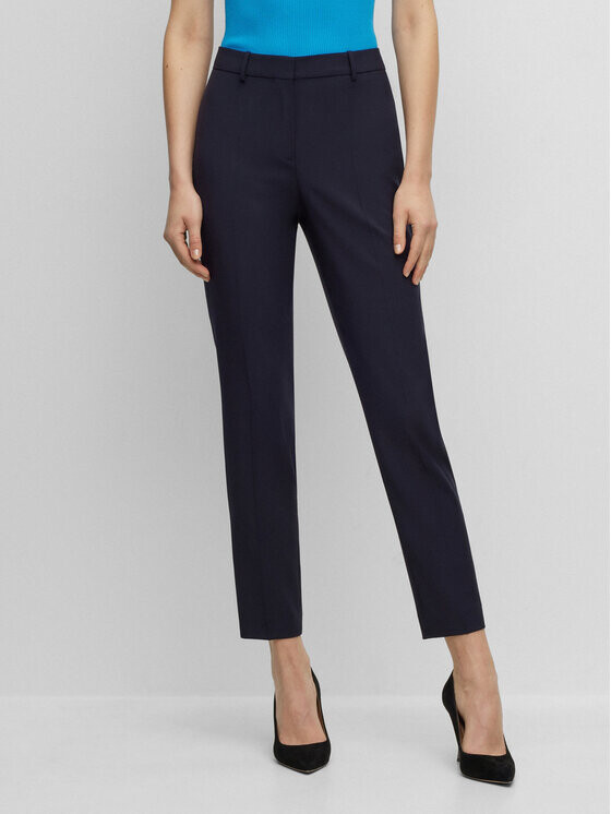 Тканевые брюки стандартного кроя Boss, синий
Тканевые брюки стандартного кроя Boss, синий