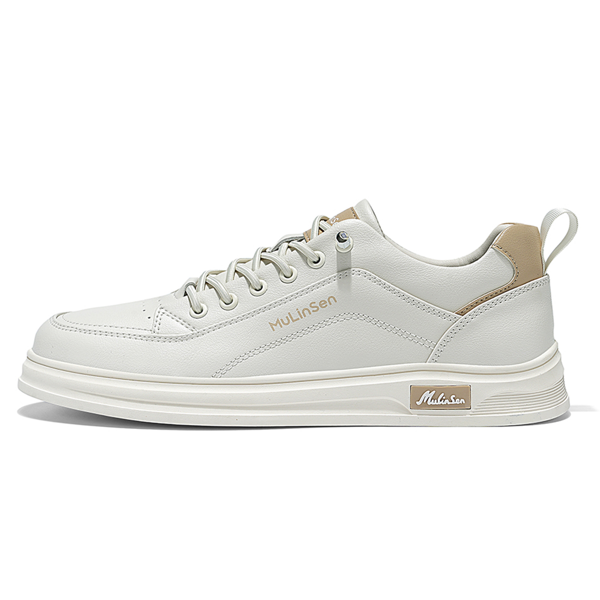 Mulinsen Скользоустойчивые и дышащие мужские скейтерские кеды низкие бежевые, цвет Beige
Mulinsen Скользоустойчивые и дышащие мужские скейтерские кеды низкие бежевые, цвет Beige