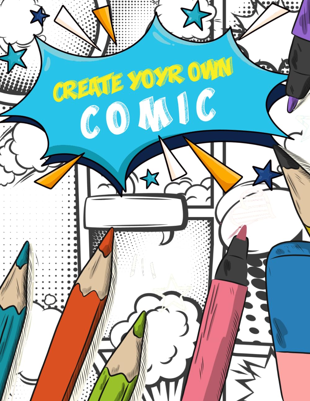 Blank Comic! Create your own story! A book with blank panels for creating. Up to 100 pages! Big size 8,5x11": Blank book for children and adults for creating their own comics (Independently published)
Blank Comic! Create your own story! A book with blank panels for creating. Up to 100 pages! Big size 8,5x11": Blank book for children and adults for creating their own comics (Independently published)