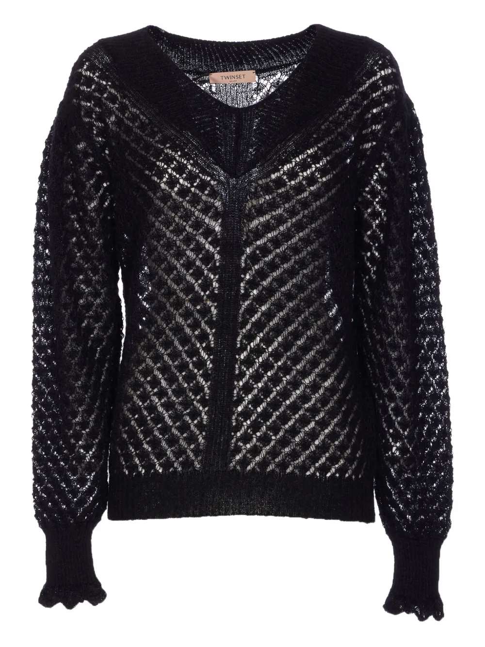 Пуловер с вырезом-лодочкой TWINSET, черный
Пуловер с вырезом-лодочкой TWINSET, черный