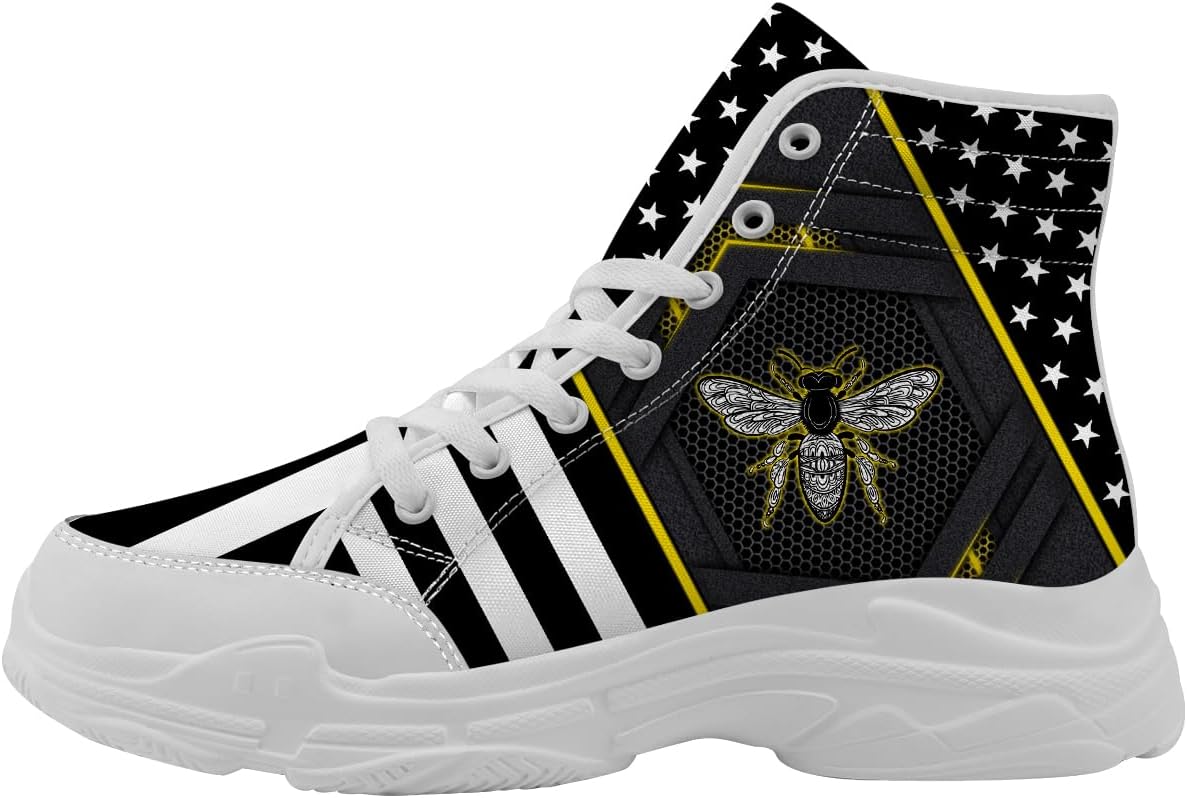 Высокие кеды Bee для женщин и мужчин, на шнуровке, из холщовой ткани, теннисные туфли, подарок для нее и для него Quorax, белый
Высокие кеды Bee для женщин и мужчин, на шнуровке, из холщовой ткани, теннисные туфли, подарок для нее и для него Quorax, белый