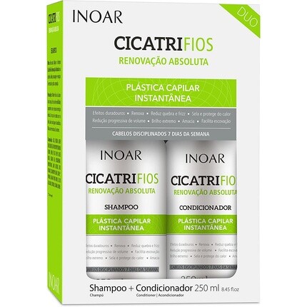 Набор шампуней и кондиционеров Cicatrifios, 250 мл, Inoar
Набор шампуней и кондиционеров Cicatrifios, 250 мл, Inoar