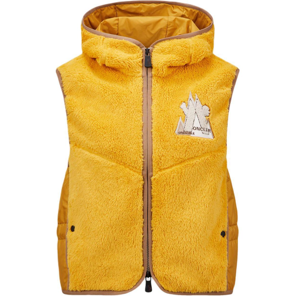 Moncler Grenoble Желтая женская жилетка, Yellow 
Moncler Grenoble Желтая женская жилетка, Yellow