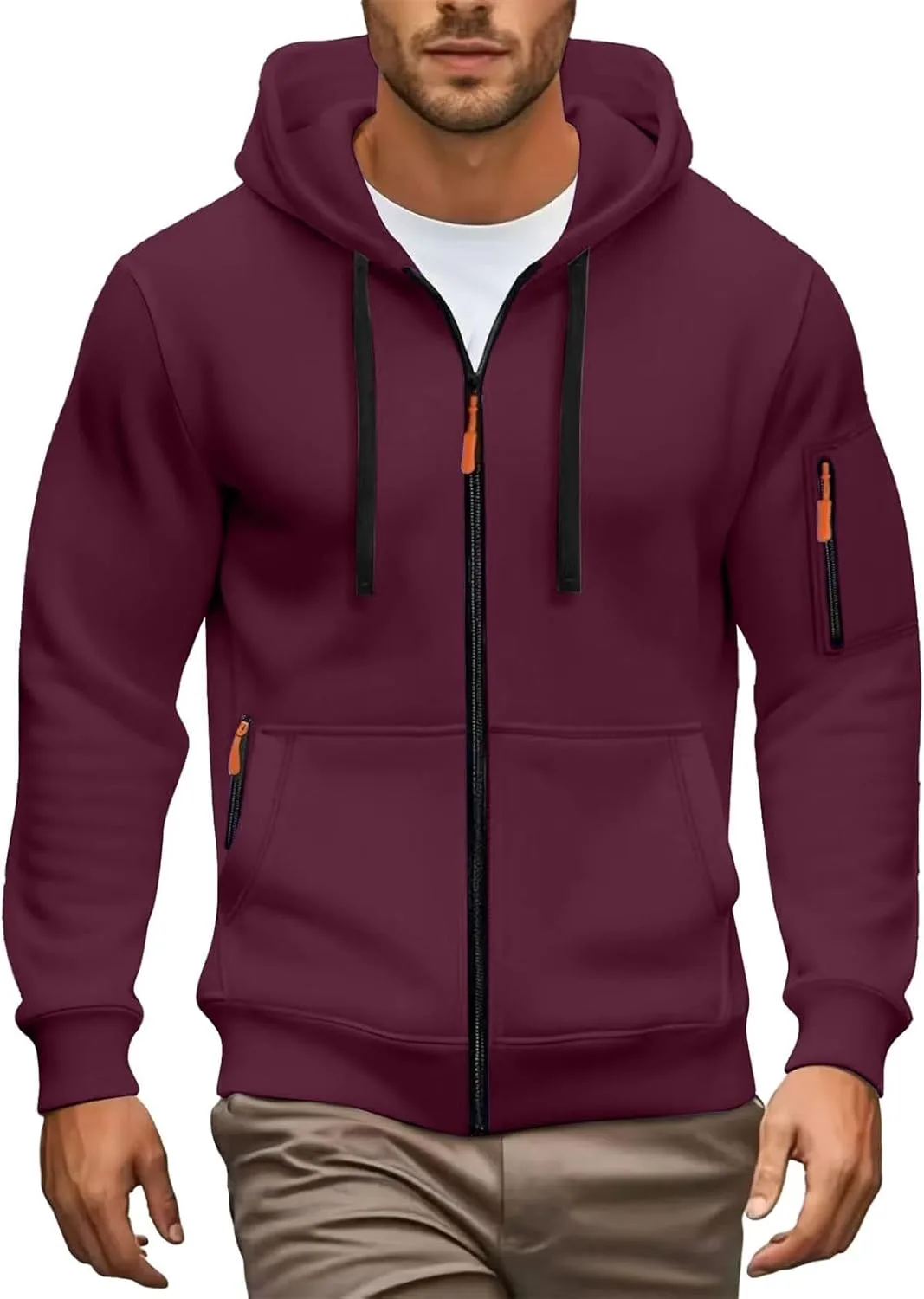 Мужская толстовка с молнией Big and Tall Casual с капюшоном
Мужская толстовка с молнией Big and Tall Casual с капюшоном