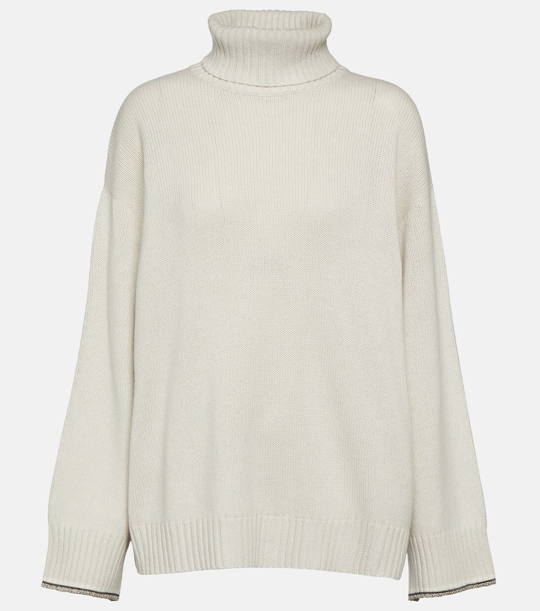 Свитер с высоким воротником из шерсти, кашемира и шелка Brunello Cucinelli, белый
Свитер с высоким воротником из шерсти, кашемира и шелка Brunello Cucinelli, белый