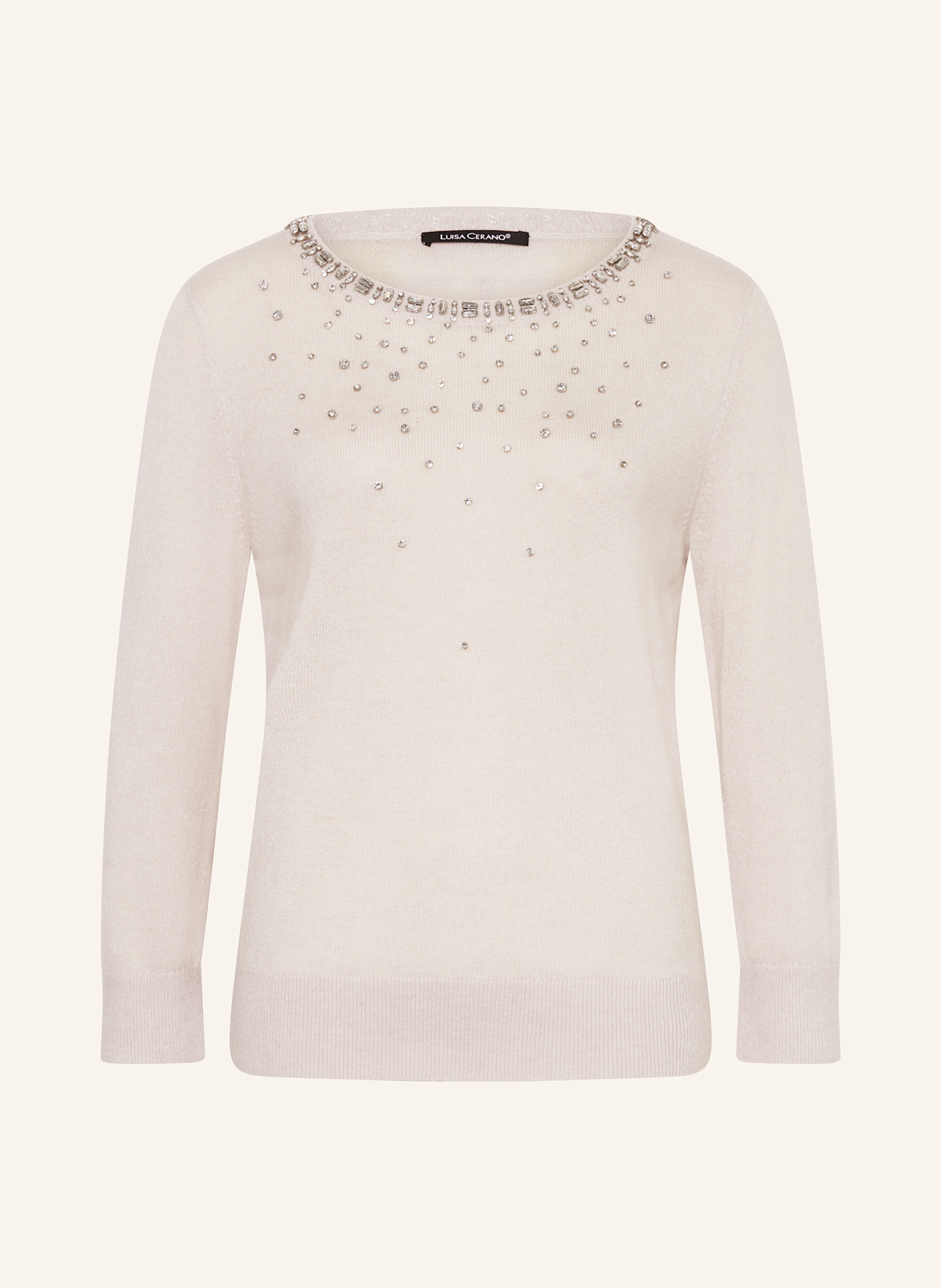 Свитер с драгоценными камнями Luisa Cerano, бежевый
Свитер с драгоценными камнями Luisa Cerano, бежевый