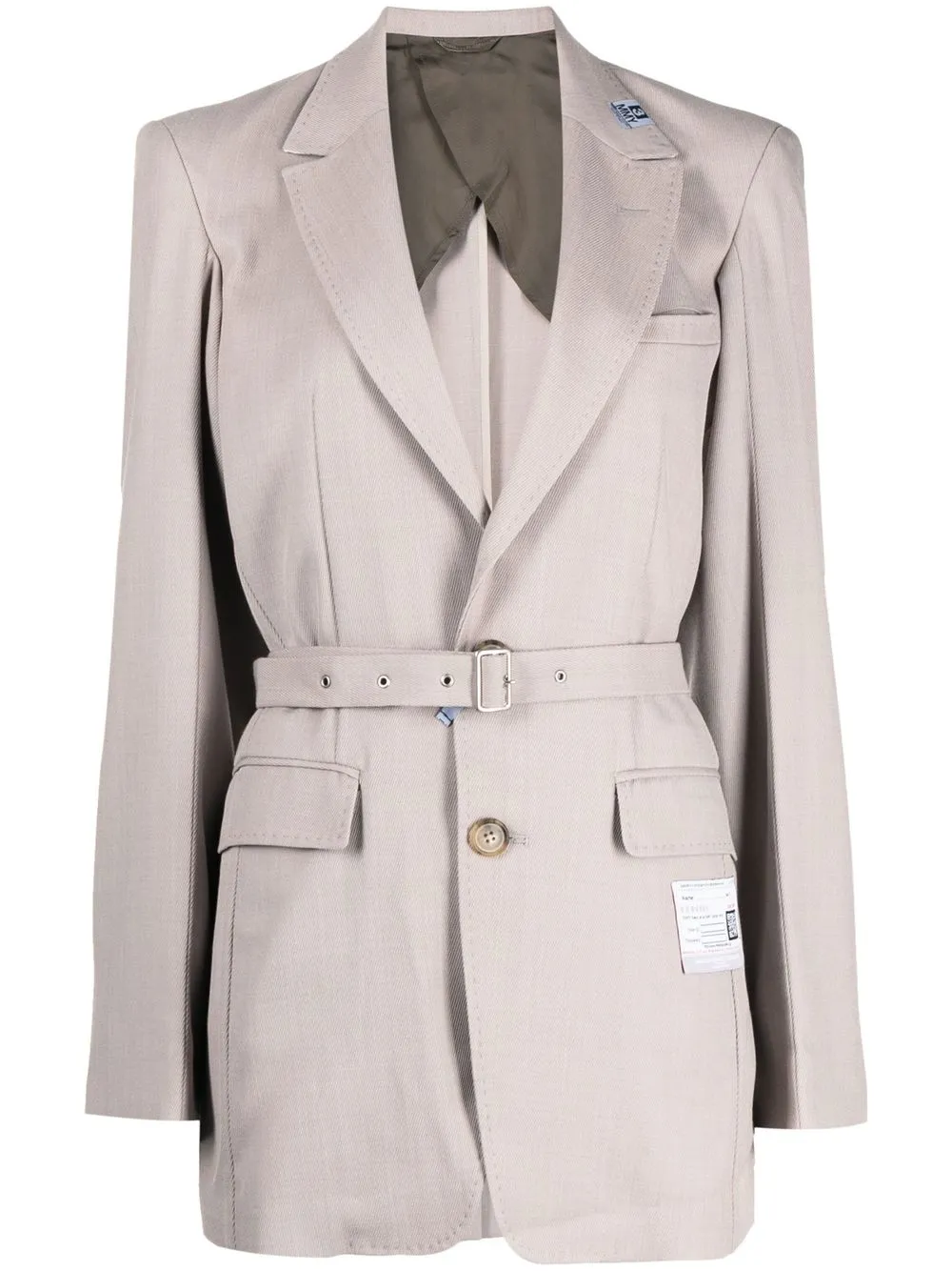 Блейзер на пуговицах с поясом Maison Mihara Yasuhiro, серый
Блейзер на пуговицах с поясом Maison Mihara Yasuhiro, серый