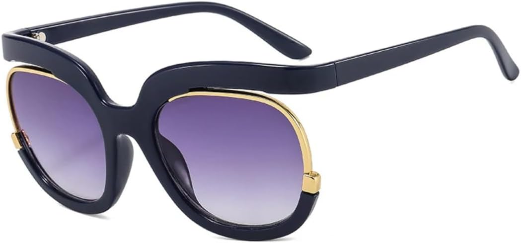 Модные круглые солнцезащитные очки большого размера для женщин и мужчин, ретро-очки для женщин, трендовые овальные очки с защитой от УФ-излучения UV400 VVTWSSW, Blue Gradient Blue
Модные круглые солнцезащитные очки большого размера для женщин и мужчин, ретро-очки для женщин, трендовые овальные очки с защитой от УФ-излучения UV400 VVTWSSW, Blue Gradient Blue