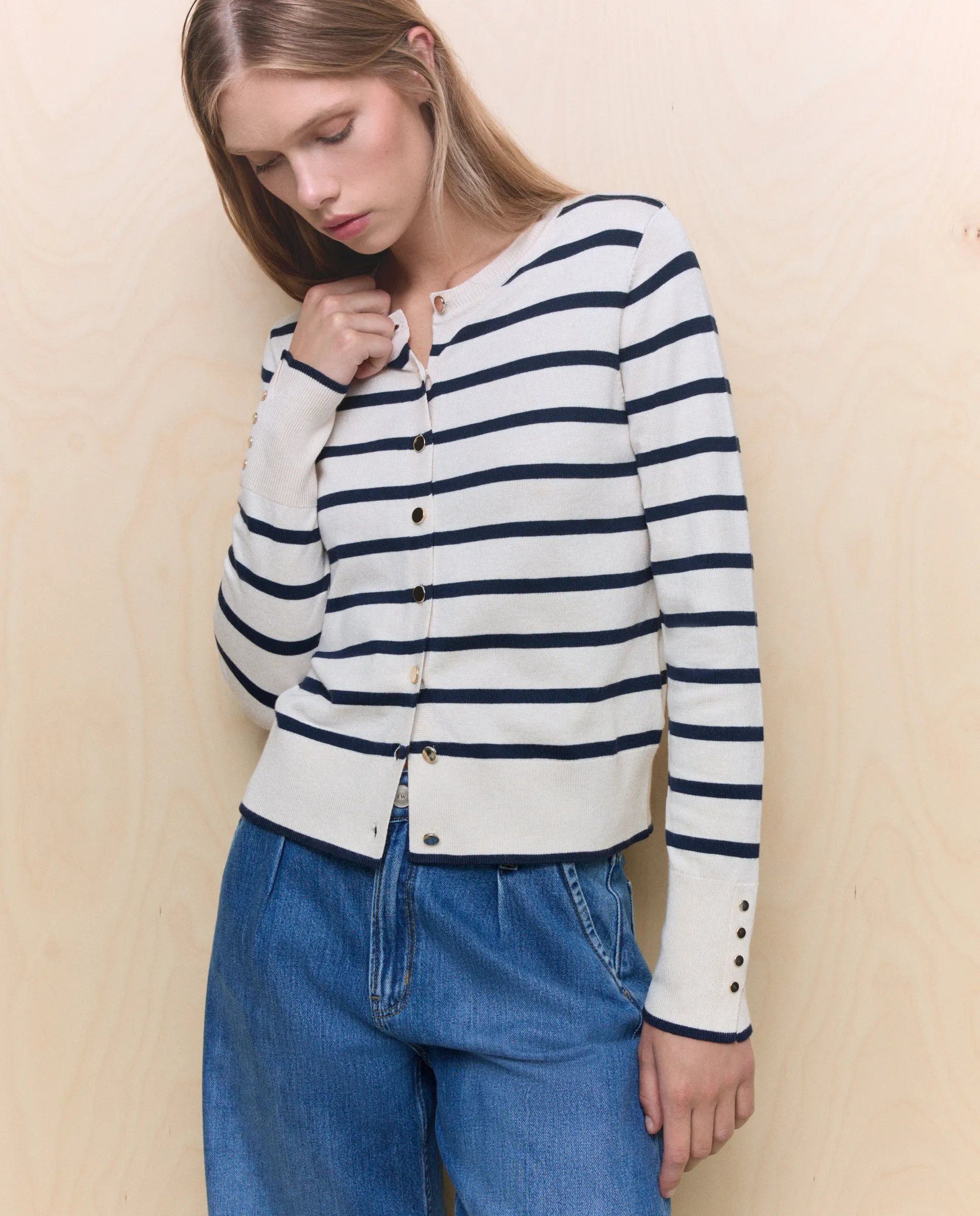 Женская куртка с воротником из трикотажа Easy Wear, белый 
Женская куртка с воротником из трикотажа Easy Wear, белый