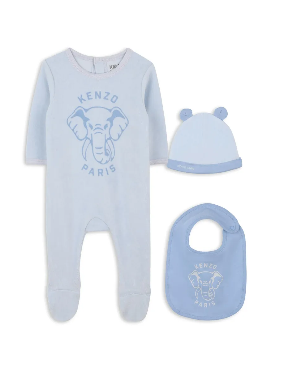 Набор для малыша из 3 предметов из бархата Kenzo Kids, синий
Набор для малыша из 3 предметов из бархата Kenzo Kids, синий