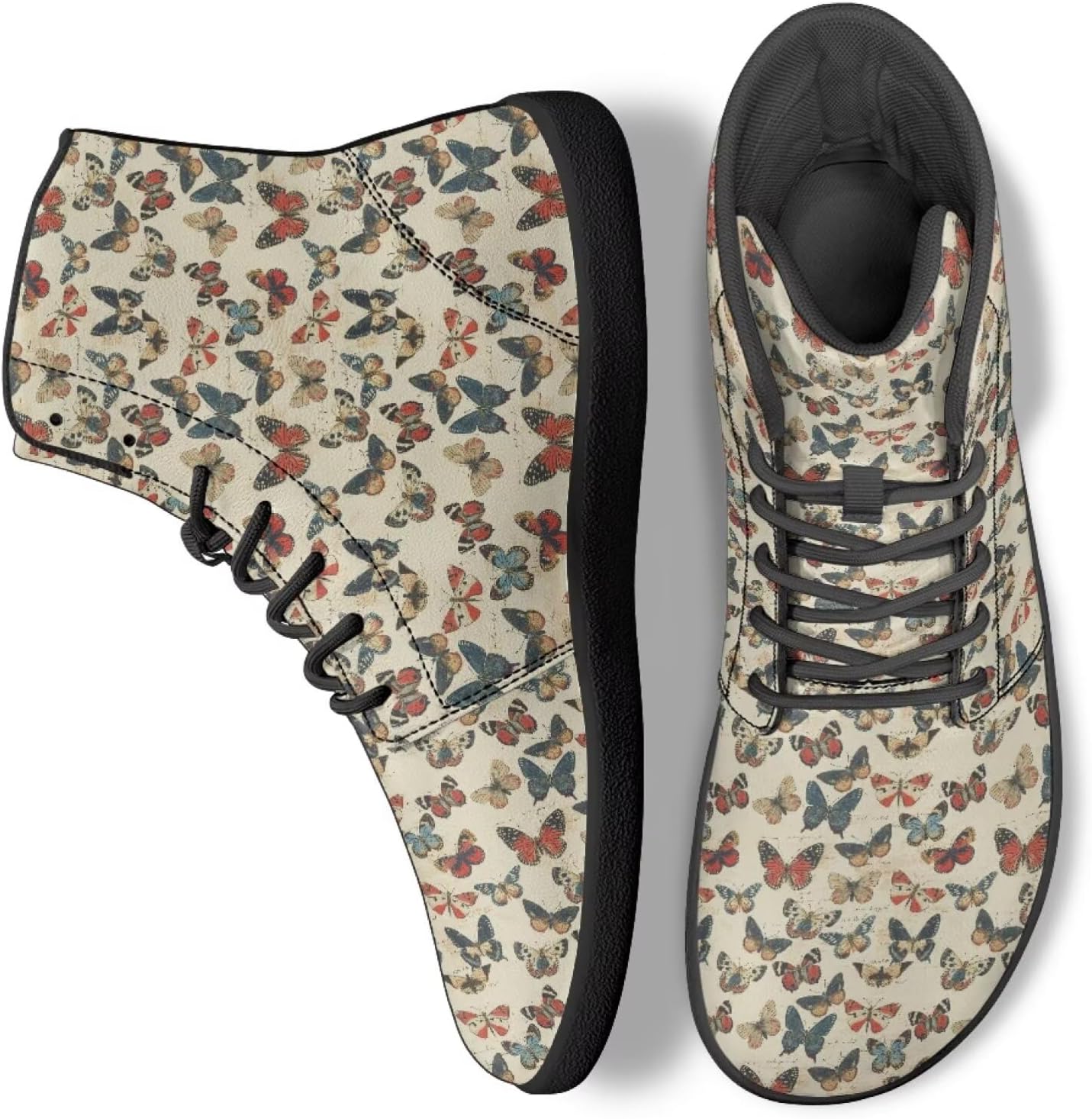 Женские высокие кроссовки для ходьбы из искусственной кожи, беговые, для фитнеса, с нескользящей подошвой Ecaestolph, Retro Butterfly
Женские высокие кроссовки для ходьбы из искусственной кожи, беговые, для фитнеса, с нескользящей подошвой Ecaestolph, Retro Butterfly