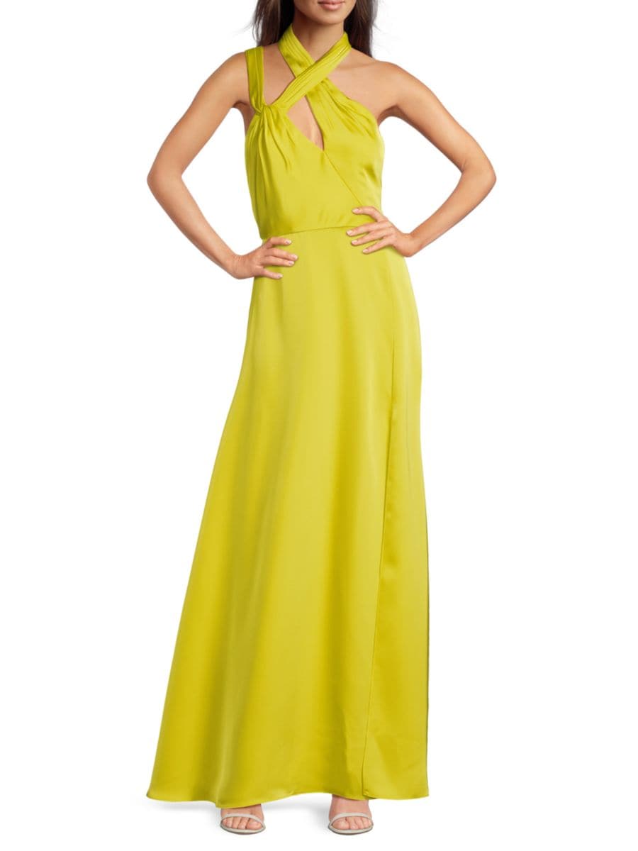 Атласное платье Allen с бретельками и перекрещивающимся вырезом Amur, цвет Green Lily Paddy
Атласное платье Allen с бретельками и перекрещивающимся вырезом Amur, цвет Green Lily Paddy