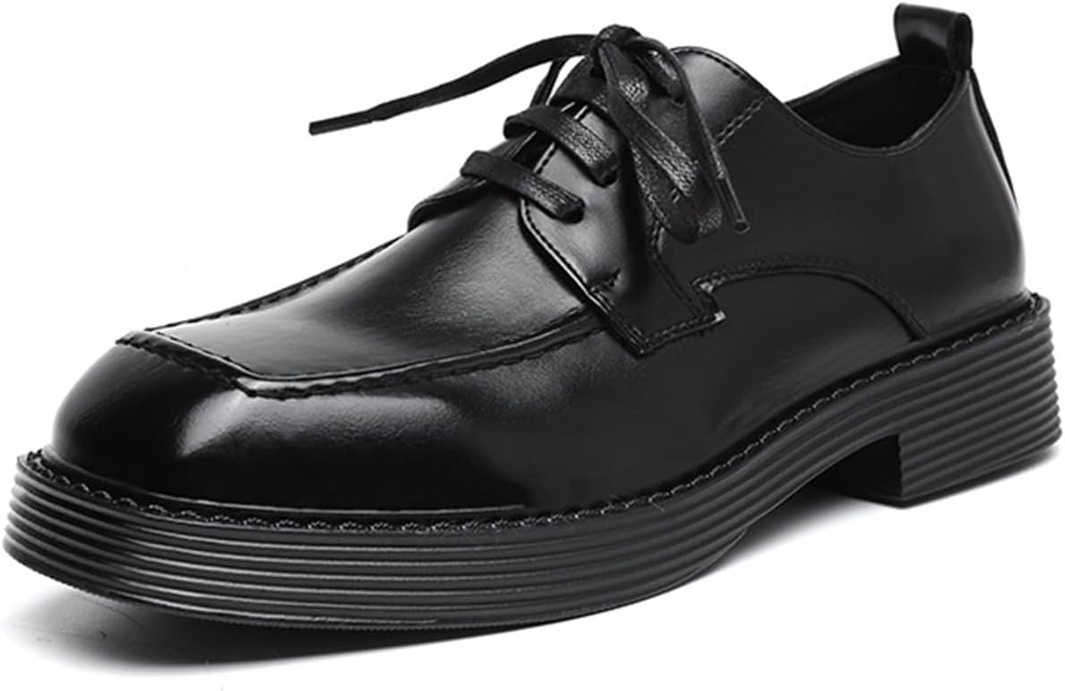 Мужские кожаные оксфорды с квадратным носком на платформе, классические ретро, толстый каблук-блок, шнуровка, деловые туфли для офиса, работы и повседневной ходьбы Bangteuo, черный
Мужские кожаные оксфорды с квадратным носком на платформе, классические ретро, толстый каблук-блок, шнуровка, деловые туфли для офиса, работы и повседневной ходьбы Bangteuo, черный