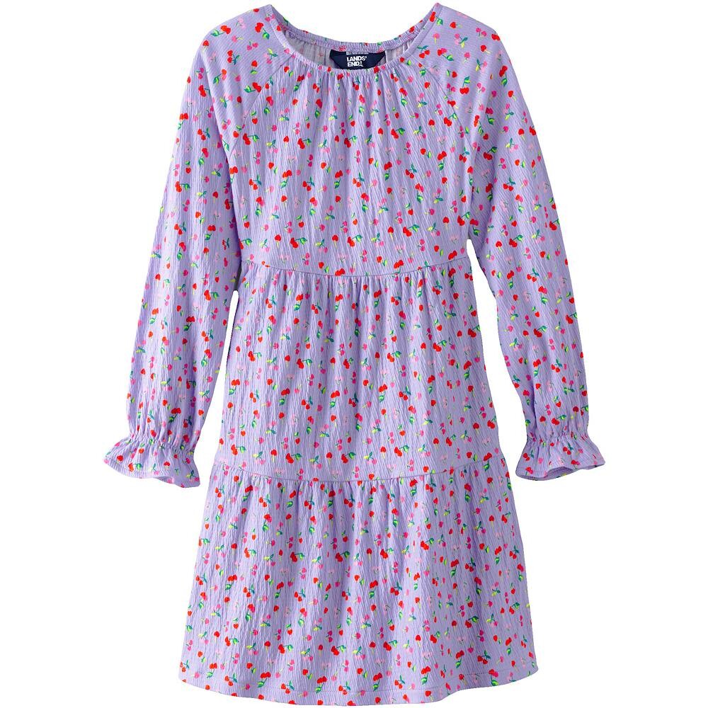 Бархатное платье Lands' End для девочек 2–20 лет, цвет Lavender Cherry Hearts 
Бархатное платье Lands' End для девочек 2–20 лет, цвет Lavender Cherry Hearts