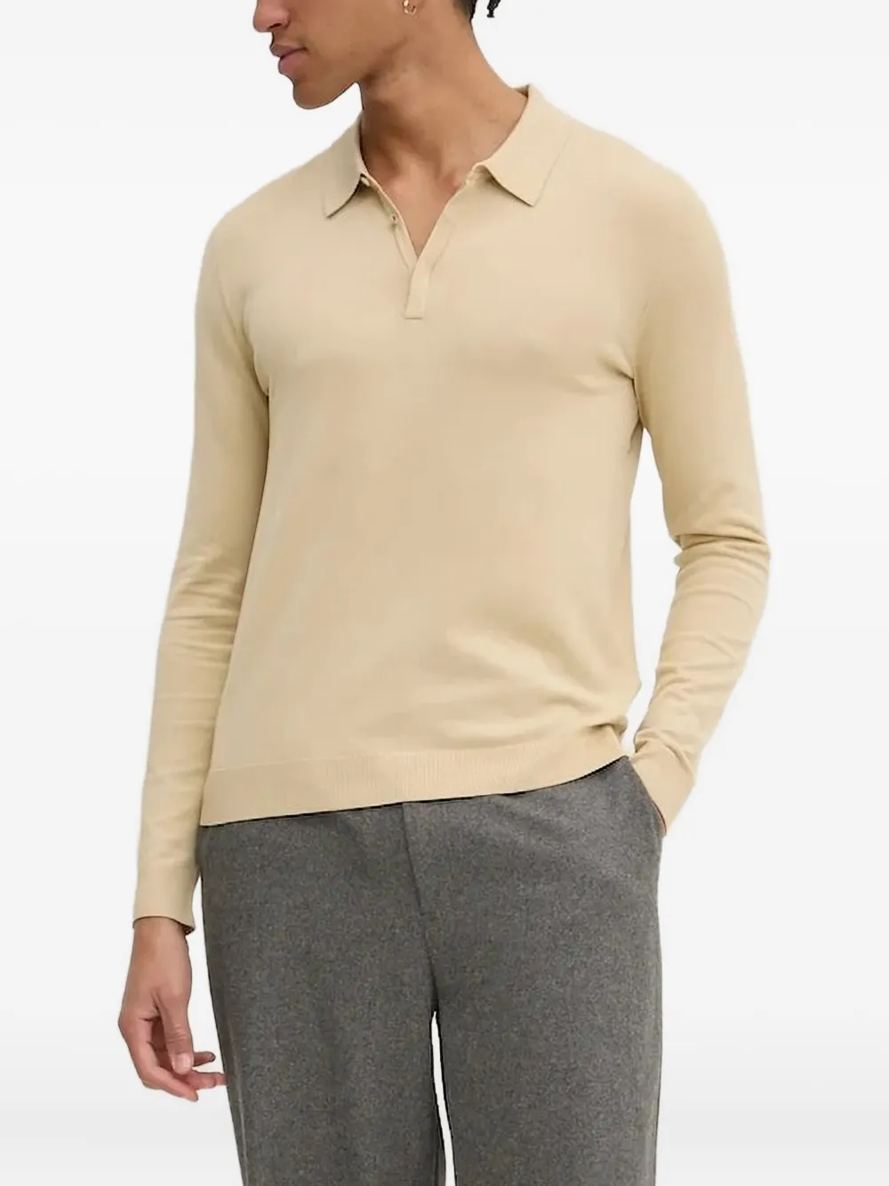 Джемпер-поло с длинными рукавами HUGO, нейтральный
Джемпер-поло с длинными рукавами HUGO, нейтральный