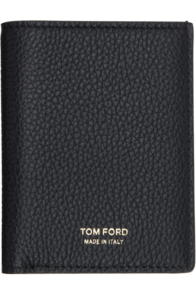 Складной держатель для карт из зернистой кожи Tom Ford, черный
Складной держатель для карт из зернистой кожи Tom Ford, черный