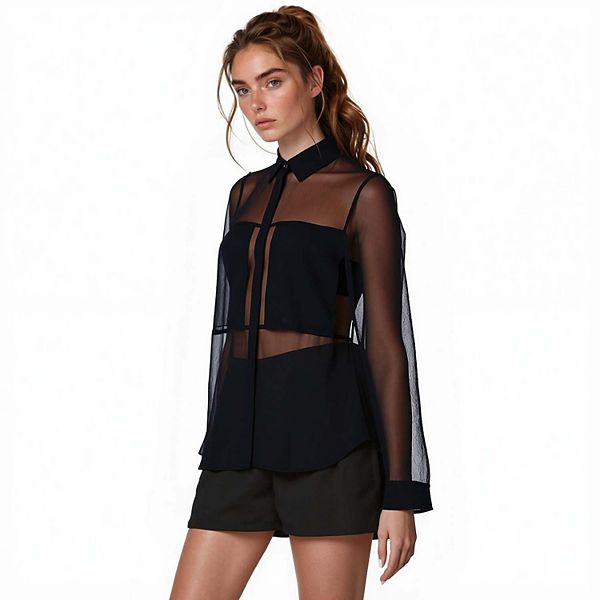 Рубашка с длинным рукавом и карманом Ro & De
Рубашка с длинным рукавом и карманом Ro & De