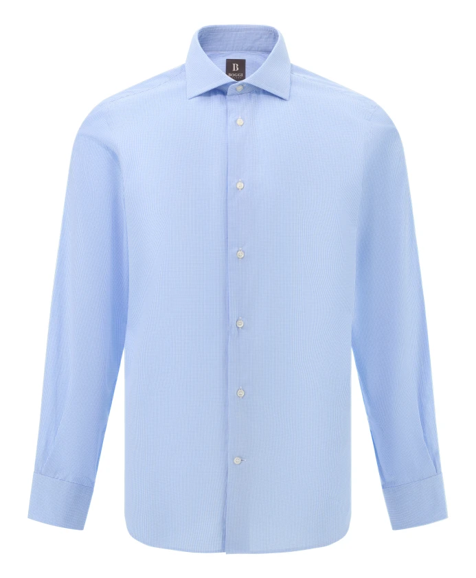 Рубашка с воротником «Пьеде де пуль», рубашка в стиле «Виндзор», стандартный крой. Boggi Milano, синий
Рубашка с воротником «Пьеде де пуль», рубашка в стиле «Виндзор», стандартный крой. Boggi Milano, синий