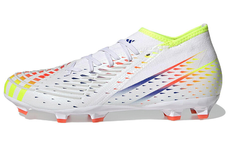 Футбольные бутсы мужские среднего размера белые/желтые/синие Adidas 
Футбольные бутсы мужские среднего размера белые/желтые/синие Adidas