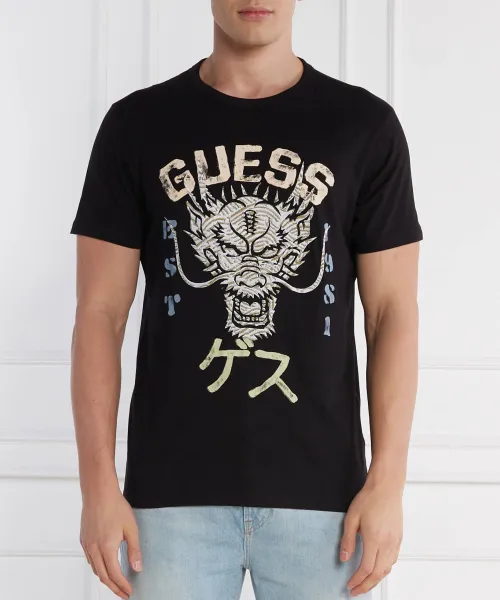 Футболка с драконом Regular fit Guess Jeans, черный
Футболка с драконом Regular fit Guess Jeans, черный
