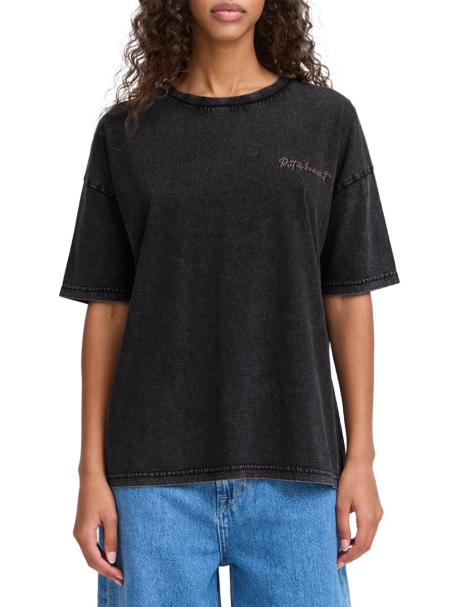 Футболка с графическим принтом и спущенными плечами ICHI, черный
Футболка с графическим принтом и спущенными плечами ICHI, черный